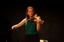 26/04/2013  Jennifer Allum violin, Marjolaine Charbin piano, Eddie Prevost percussion @ Polukružna dvorana &TD-a